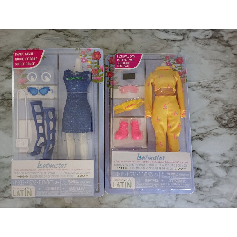 (Bundle) 2 NIB Latinistas Doll Clothes Accessories Fashion Pack - Picture 2 of 10
